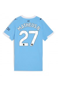 Fotbalové Dres Manchester City Matheus Nunes #27 Dámské Domácí Oblečení 2025-26 Krátký Rukáv
